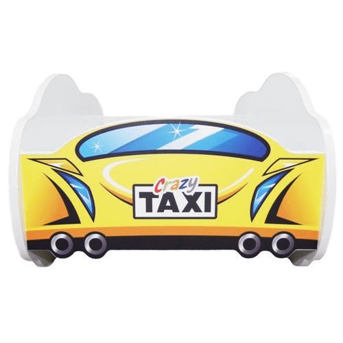 Lit voiture taxi jaune 70x140 cm - Sommier et matelas inclus - Photo n°3; ?>