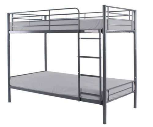 Lits superposés séparables métal gris Aliza 90x190 cm - Photo n°2; ?>