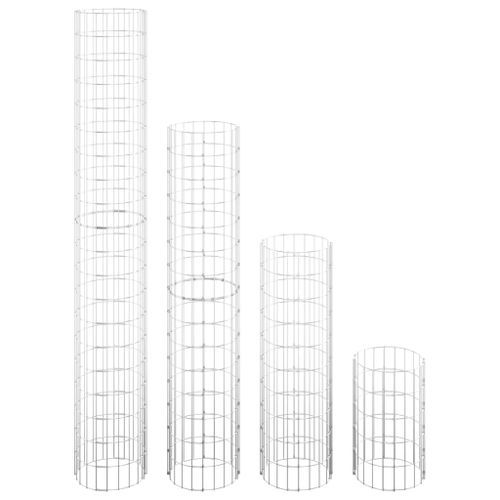 Lits surélevés à gabion circulaires 4 pcs Ø30x50/100/150/200 cm - Photo n°3; ?>