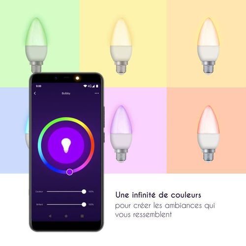 Logicom Home - Ampoule connectée E14 5W WiFi 2.4 GHz - Photo n°2; ?>