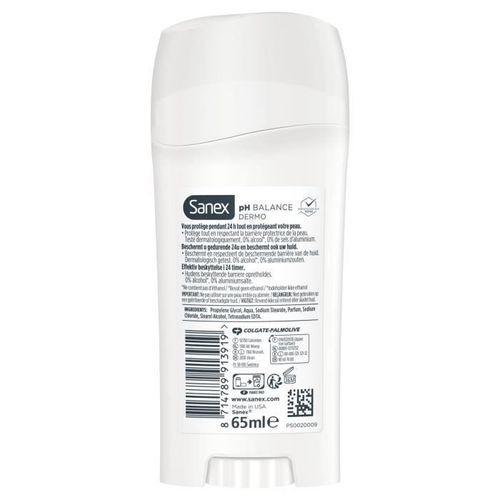 [Lot de 12] SANEX Déodorants solides stick sensitive ZERO% 65ML - Photo n°3; ?>
