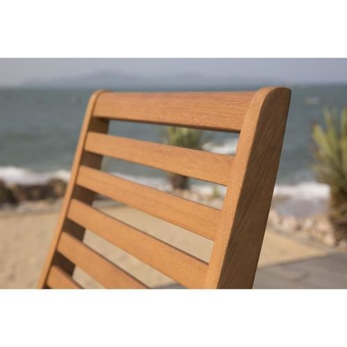 Lot de 2 chaises de jardin pliantes en Acacia FSC - 47 x 57,5 x H.89,5 cm - Photo n°2; ?>