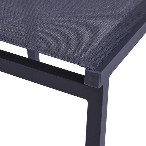 Lot de 2 chaises en aluminium - 48 x 56 x 87 cm - Gris - Photo n°3; ?>