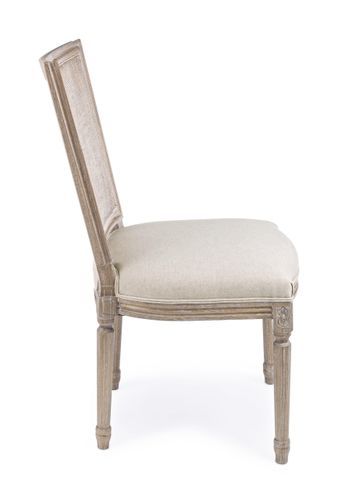 Lot de 2 chaises Lalia - Bois de Frêne naturel et tissu beige pour un style chic - Photo n°3; ?>