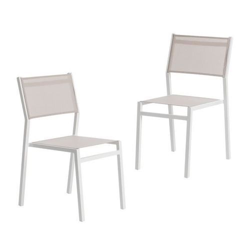 Lot de 4 chaises alu textilene - Photo n°2; ?>