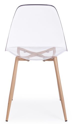 Lot de 4 chaises Mandy en polycarbonate transparent - Design moderne et épuré - Photo n°3; ?>