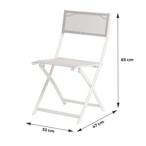 Lot De 6 Chaises Pliantes Alu Textilene 11 Lot de 6 chaises pliantes alu textilene - Photo n°3; ?>