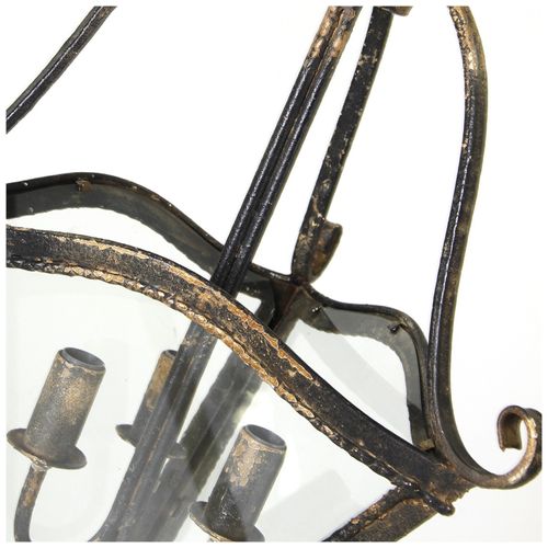 Lustre classique métal doré vieilli Cali - Photo n°3; ?>