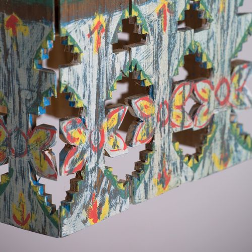 Lustre ethnique mindi massif vert Elyas - Photo n°2; ?>