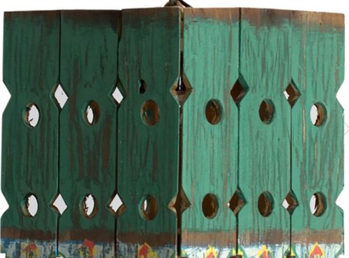 Lustre ethnique mindi massif vert Elyas - Photo n°3; ?>