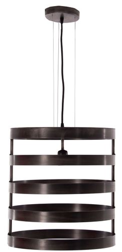 Lustre industriel métal marron foncé Holly - Photo n°2; ?>