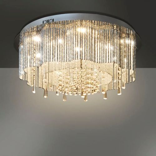 Lustre Plafonnier LED en cristal Diamètre de 55 cm - Photo n°2; ?>