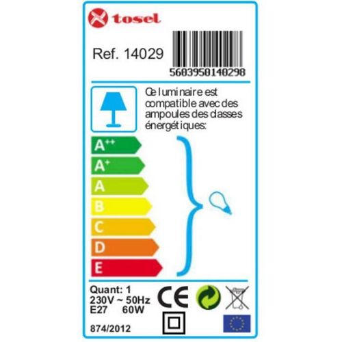 Lustre - suspension Demi-lune E27 25 W Ø29,5 cm Violet - Photo n°2; ?>