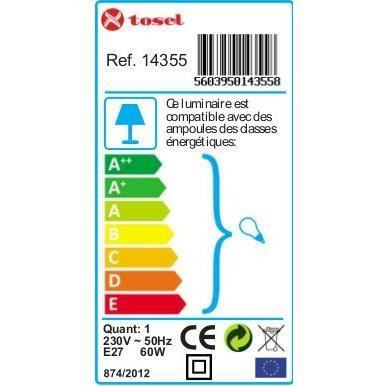 Lustre - suspension E27 25 W Ø29,5cm Jaune - Photo n°2; ?>