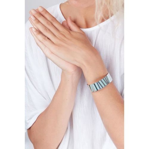 LUYIA Bracelet Femme LS18032 bleu ciel et blanc et laiton - Photo n°2; ?>
