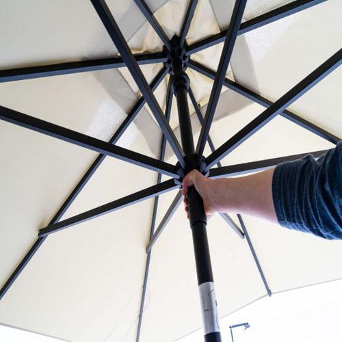 Madison Parasol Elba 300 cm gris - Photo n°2; ?>