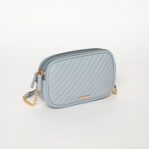 MANOUKIAN Sac a Main Meg Matelassé Bleu Ciel Femme - Photo n°2; ?>