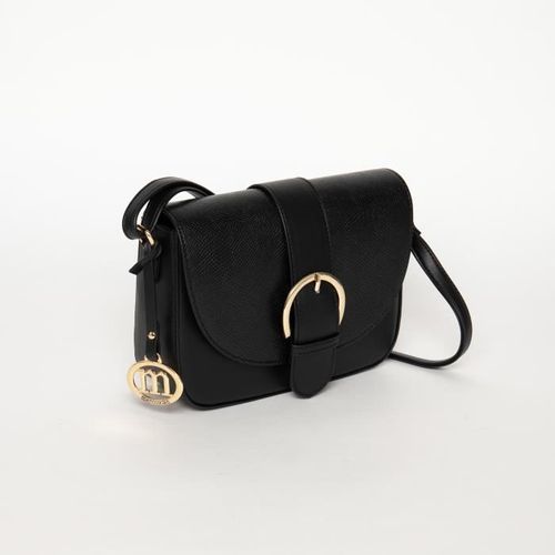 MANOUKIAN Sac a Main Tilla Effet Serpent Noir Femme - Photo n°2; ?>