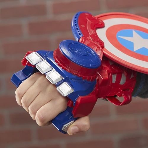 Marvel Avengers  Gant Captain America lanceur disque-bouclier Nerf Power Moves - Accessoire de déguisement - Photo n°3; ?>
