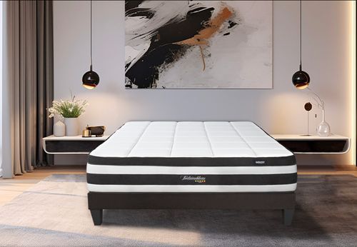 Matelas ferme 25 cm à ressorts ensachés et à mémoire de forme Fontainebleau - Confort optimal - Photo n°2; ?>