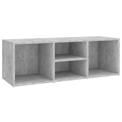 Meuble bas de rangement gris béton 105x35x35 cm - Photo n°3; ?>