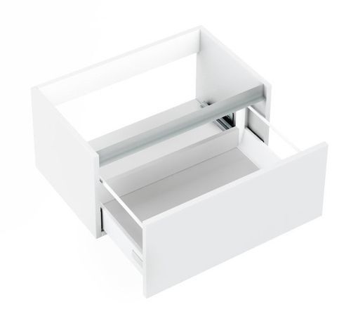 Meuble de salle de bain bois laqué blanc 1 tiroir Teph L 70 cm - Photo n°2; ?>