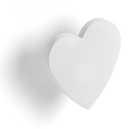 Meuble penderie blanc avec miroir sans pieds et patère coeur blanc - Photo n°2; ?>