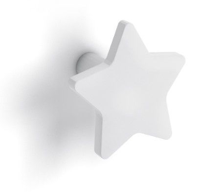 Meuble penderie blanc avec miroir sans pieds et patère étoile blanc - Photo n°2; ?>