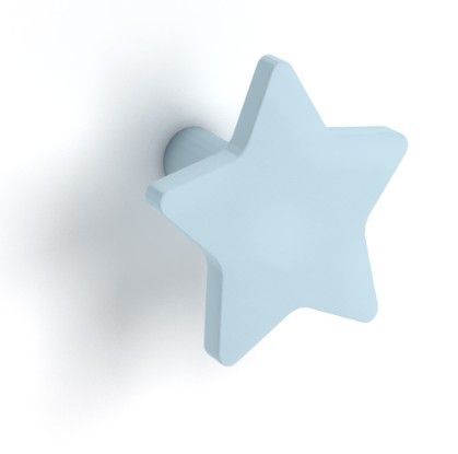 Meuble penderie bleu avec miroir sans pieds et patère étoile bleu - Photo n°2; ?>