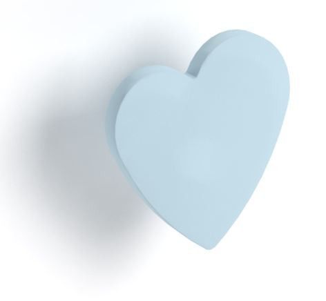 Meuble penderie bois clair avec miroir sans pieds et patère coeur bleu - Photo n°2; ?>