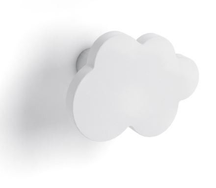 Meuble penderie bois clair avec miroir sans pieds et patère nuage blanc - Photo n°2; ?>