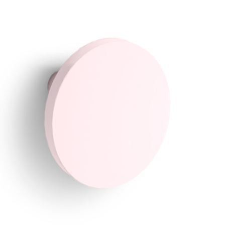 Meuble penderie bois clair avec miroir sans pieds et patère ronde rose - Photo n°2; ?>