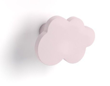 Meuble penderie rose avec miroir sans pieds et patère nuage rose - Photo n°2; ?>