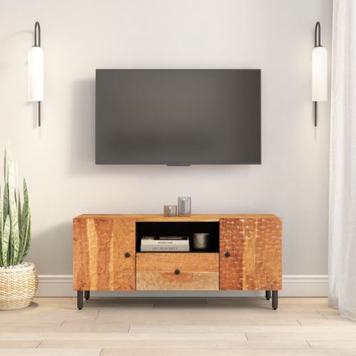 Meuble TV 105x33x46 cm Bois d'acacia massif - Photo n°3; ?>