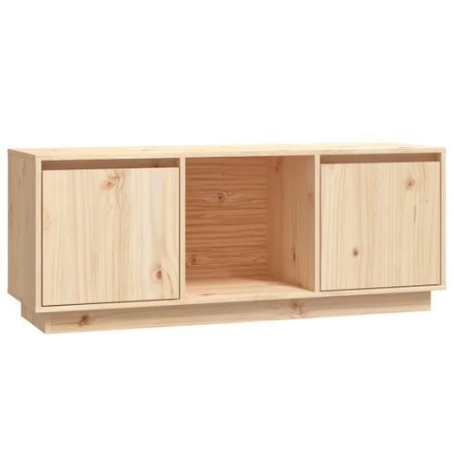 Meuble TV 110,5x35x44 cm Bois de pin massif - Photo n°2; ?>