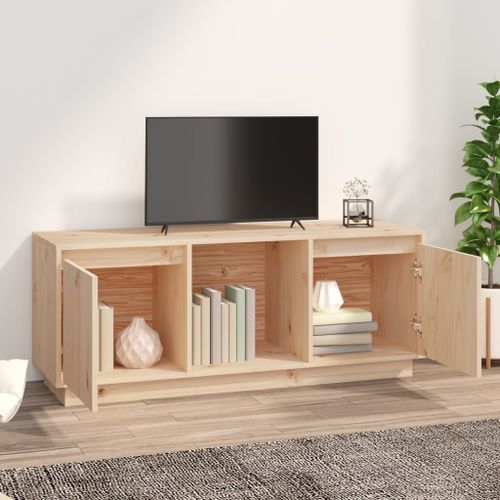 Meuble TV 110,5x35x44 cm Bois de pin massif - Photo n°3; ?>