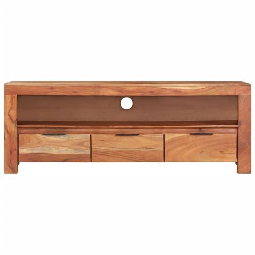 Meuble TV 110x30x40 cm Bois d'acacia massif - Photo n°2; ?>