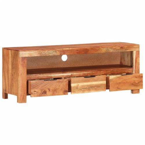 Meuble TV 110x30x40 cm Bois d'acacia massif - Photo n°3; ?>