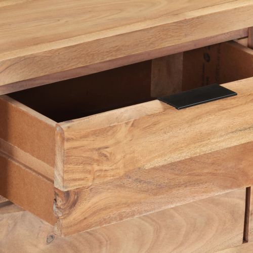 Meuble TV 120x30x42 cm Bois massif d'acacia avec bord naturel - Photo n°3; ?>