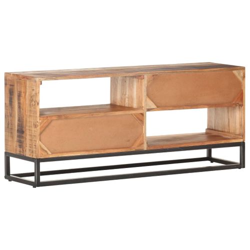 Meuble TV 120x30x50 cm Bois d'acacia brut - Photo n°3; ?>