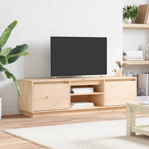 Meuble TV 140x35x40 cm Bois de pin massif - Photo n°2; ?>