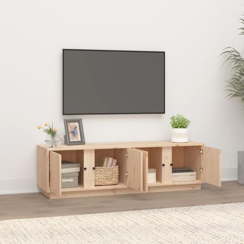 Meuble TV 140x40x40 cm Bois de pin massif - Photo n°3; ?>