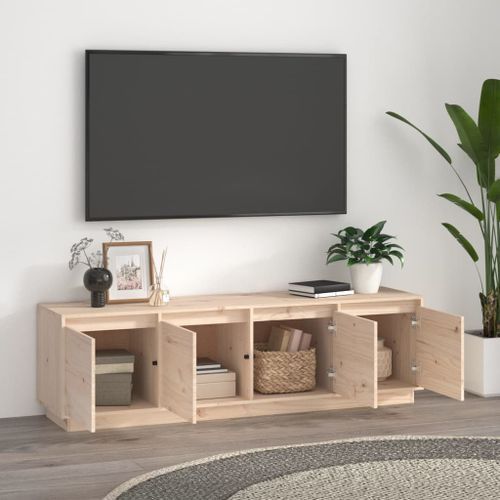 Meuble TV 156x37x45 cm Bois de pin massif - Photo n°3; ?>