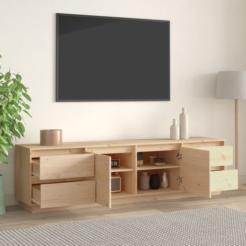 Meuble TV 176x37x47,5 cm Bois de pin massif - Photo n°3; ?>