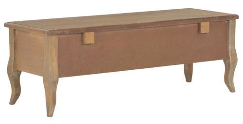 Meuble TV 3 tiroirs pinède clair et bois beige Dean 100 cm - Photo n°3; ?>