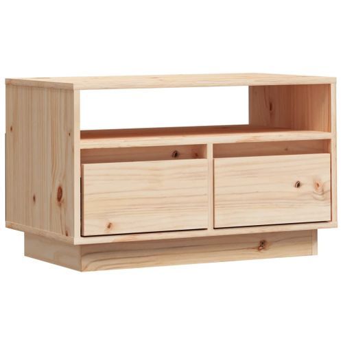 Meuble TV 60x35x37 cm Bois de pin massif - Photo n°2; ?>