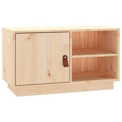 Meuble TV 70x34x40 cm Bois de pin massif - Photo n°2; ?>