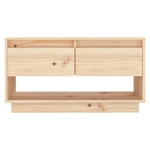 Meuble TV 74x34x40 cm Bois de pin massif - Photo n°3; ?>