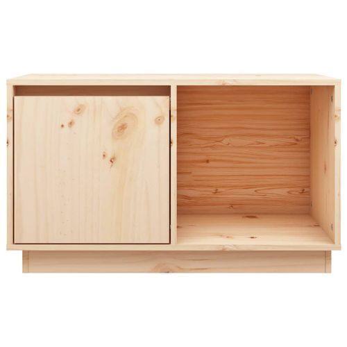 Meuble TV 74x35x44 cm Bois de pin massif - Photo n°3; ?>