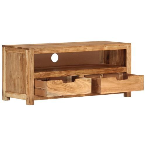 Meuble TV 88x35x40 cm Bois d'acacia massif - Photo n°3; ?>